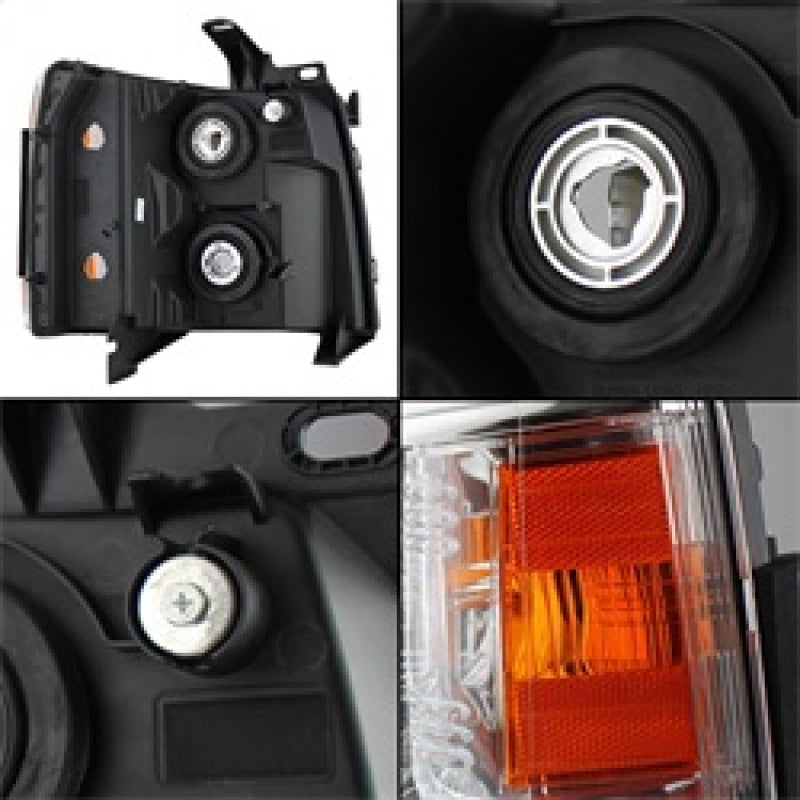 xTune Chevy Silverado 07-13 Crystal Headlights Chrome HD-JH-CS07-AM-C