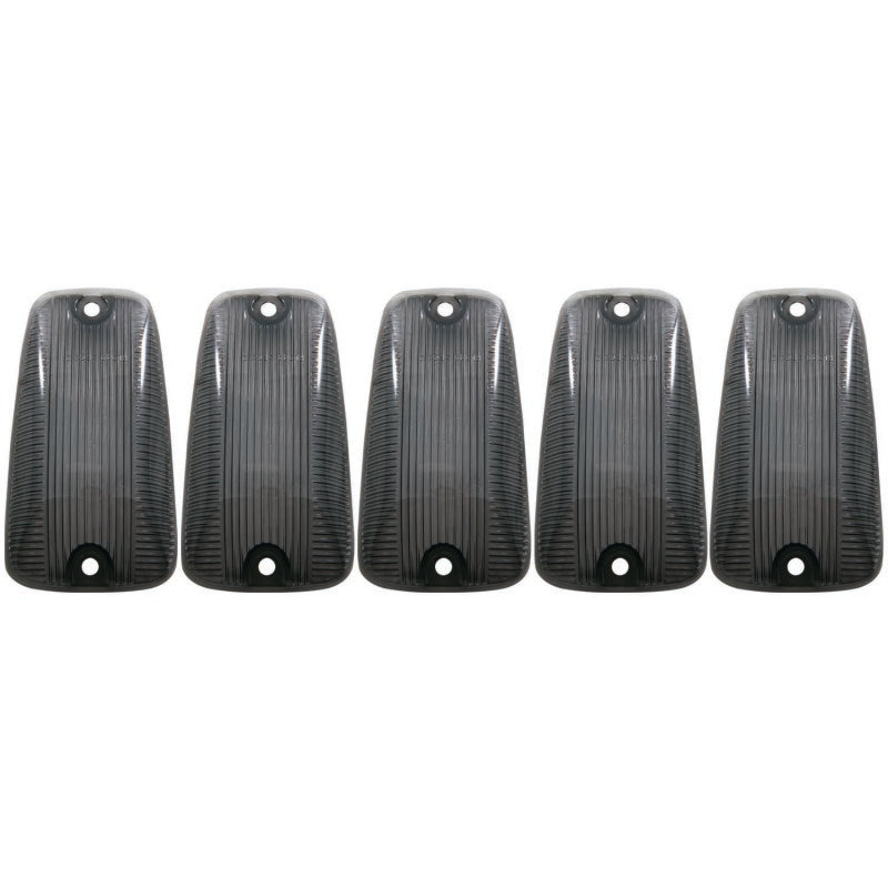 ANZO 1988-2000 Chevrolet Silverado 3500 LED Cab Roof Light Kit Smoke 5pc Replac Lens and LED Bulbs